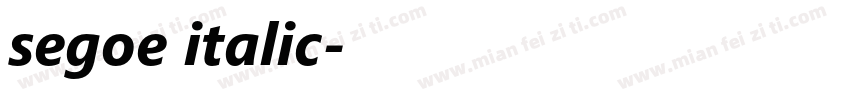 segoe italic字体转换